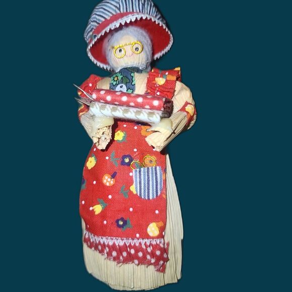 Vintage‎ 1980s Corn Husk Gramma 6.5" tall Kurt S Adler - Picture 1 of 5